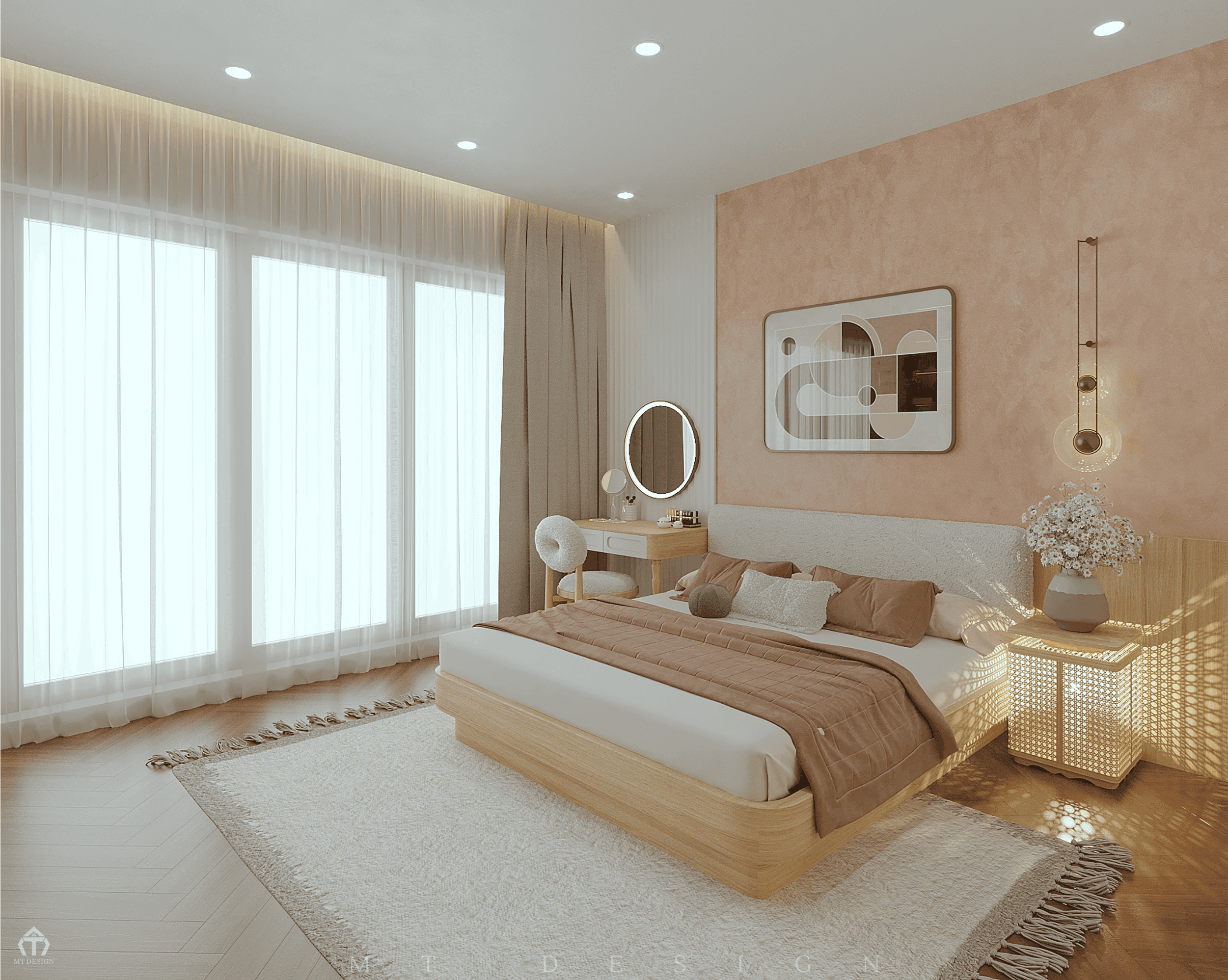 Thiết kế phòng ngủ khách Vinhomes Ocean Park 2 - MT Design